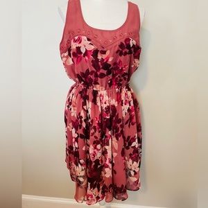 LC Lauren Conrad Pink Floral Dress - Size 10